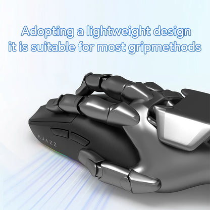 AJAZZ AJ139 V2 MC PAW3311 Wireless Gaming Mouse with RGB Magnetic Charging Base 24000DPI Bluetooth/Wired Mice,PC Gamer